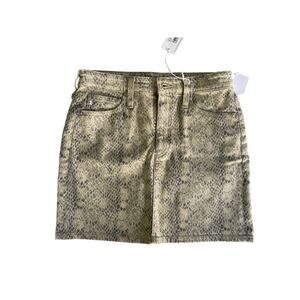 Adriano Goldschmied, SIZE 28R, SNAKE PRINT MINI SKIRT